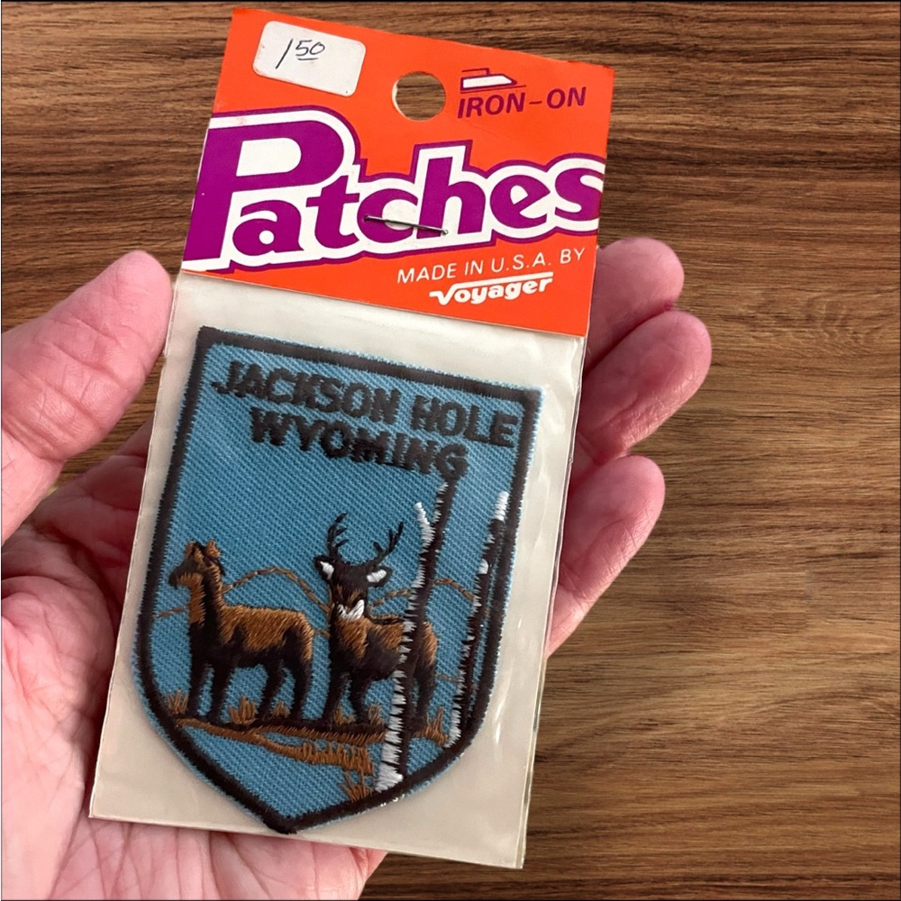 Vintage 1980s Jackson Hole Wyoming Voyager Patch Embroidered Iron-on Patch NIP